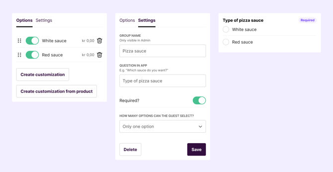 Customize-one-option