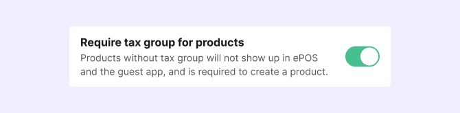 require tax group
