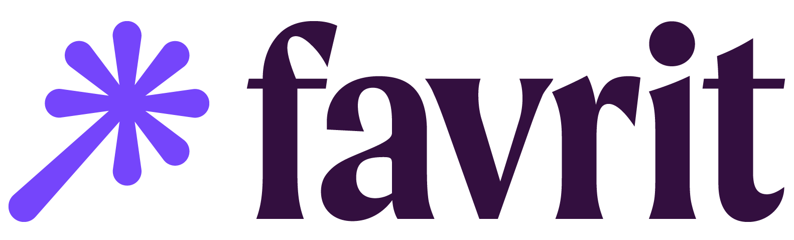 Logo that displays a purple wand with the text 